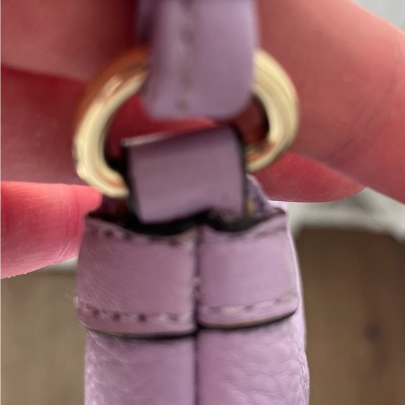 CALVIN KLEIN Lavender Crossbody Bag Mini Pebbled Faux Leather Purse - Picture 6 of 13